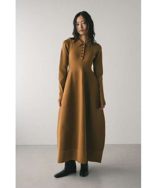 STYLEMIXER（スタイルミキサー）の「【ベストセラー】フォルムポロニットワンピース（ワンピース・レディース・ネイビー/キャメル/ライトベージュ・SMALL/MEDIUM）」の21枚目の写真