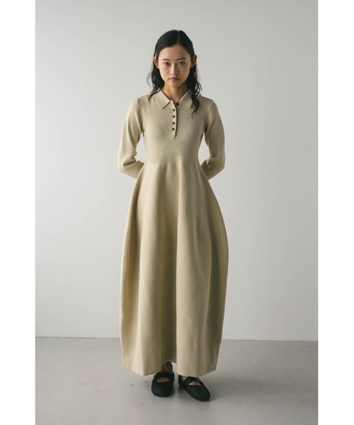 大人気】フォルムポロニットワンピース（ワンピース