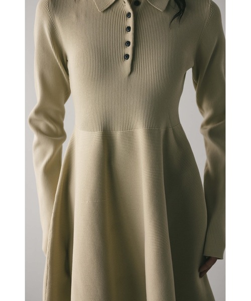 STYLEMIXER（スタイルミキサー）の「【ベストセラー】フォルムポロニットワンピース（ワンピース・レディース・ネイビー/キャメル/ライトベージュ・SMALL/MEDIUM）」の7枚目の写真