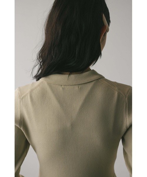 STYLEMIXER（スタイルミキサー）の「【ベストセラー】フォルムポロニットワンピース（ワンピース・レディース・ネイビー/キャメル/ライトベージュ・SMALL/MEDIUM）」の11枚目の写真