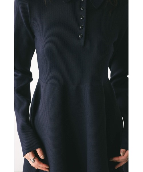 STYLEMIXER（スタイルミキサー）の「【ベストセラー】フォルムポロニットワンピース（ワンピース・レディース・ネイビー/キャメル/ライトベージュ・SMALL/MEDIUM）」の16枚目の写真