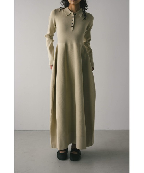 大人気】フォルムポロニットワンピース（ワンピース）｜STYLEMIXER