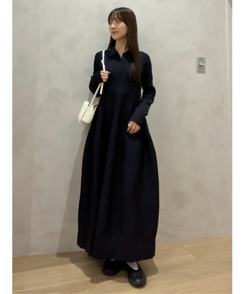 ベストセラー】フォルムポロニットワンピース（ワンピース
