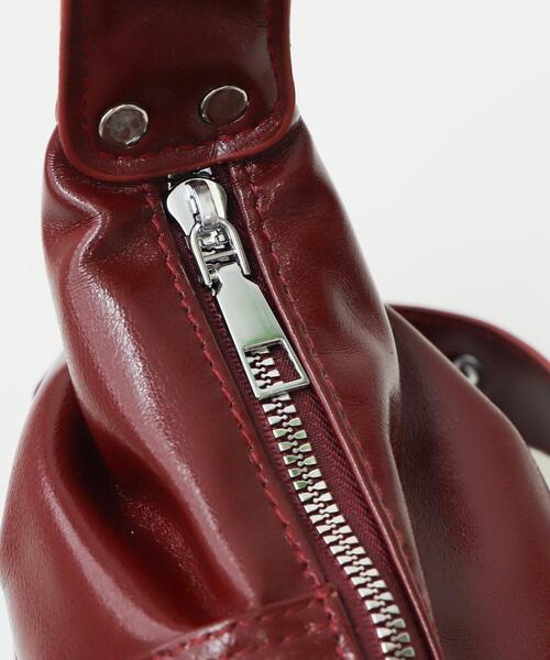 WEGO(ウィゴー)の「WEGO/メタルパーツハーフムーンバッグ(ハンドバッグ・レディース・シルバー/オフホワイト/ワイン/ブラック・FREE)」の5枚目の写真