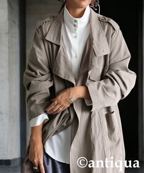 ◈◆antiqua◆◈ トレンチコート antiqua（アンティカ） トレンチコート コート トレンチトッパーコート