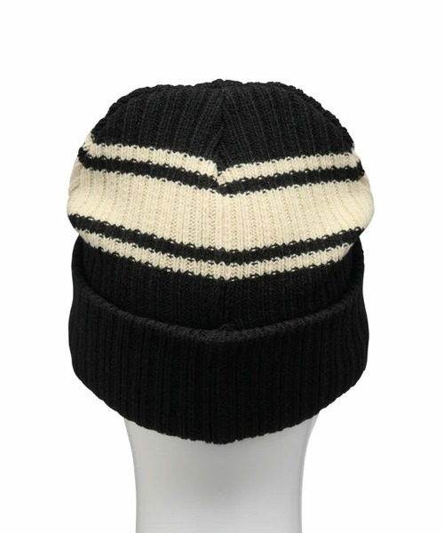 '47（フォーティーセブン）の「【'47】47 CUFF KNIT Harbor Stripe  [SSL]（ニットキャップ/ビーニー・メンズ・ブラック/ロイヤルブルー・F）」の7枚目の写真