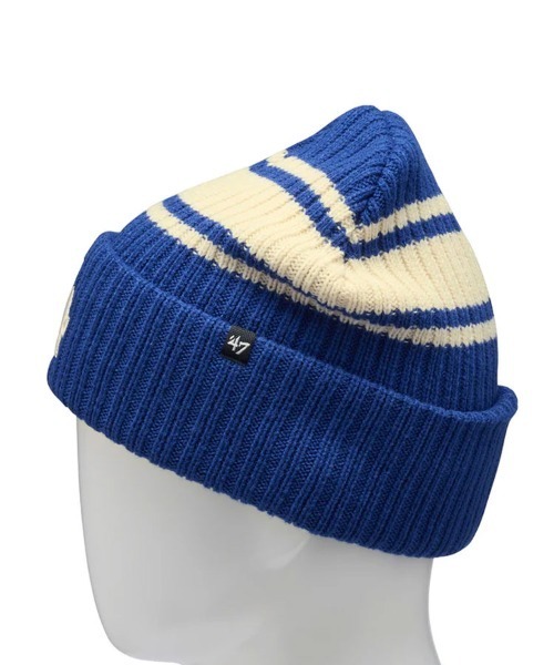 '47（フォーティーセブン）の「【'47】47 CUFF KNIT Harbor Stripe  [SSL]（ニットキャップ/ビーニー・メンズ・ブラック/ロイヤルブルー・F）」の10枚目の写真