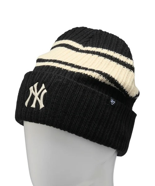 '47（フォーティーセブン）の「【'47】47 CUFF KNIT Harbor Stripe  [SSL]（ニットキャップ/ビーニー・メンズ・ブラック/ロイヤルブルー・F）」の12枚目の写真