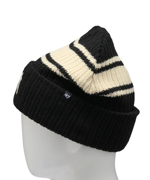 '47（フォーティーセブン）の「【'47】47 CUFF KNIT Harbor Stripe  [SSL]（ニットキャップ/ビーニー・メンズ・ブラック/ロイヤルブルー・F）」の13枚目の写真