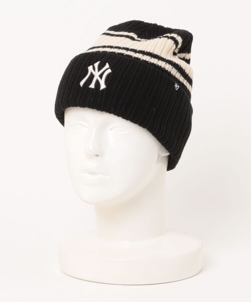 '47（フォーティーセブン）の「【'47】47 CUFF KNIT Harbor Stripe  [SSL]（ニットキャップ/ビーニー・メンズ・ブラック/ロイヤルブルー・F）」の16枚目の写真