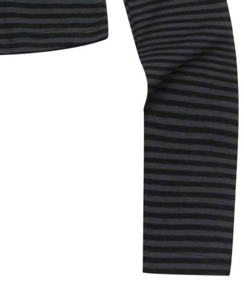 MUCENT（ムセント）の「A'GEM/9 × .kom 『MUCENT/ムーセント』 EMMA V-NECK STRIPE LONG SLEEVE T/Vネックボーダー長袖カットソー（Tシャツ/カットソー・レディース・チャコールグレー/ホワイト×ブラック・FREE）」の13枚目の写真