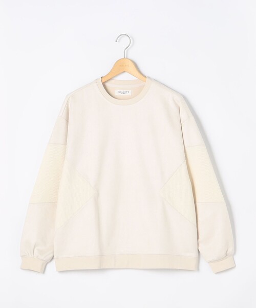 NOLLEY'S LIGHT（ノーリーズライト）の「スエードポンチ×コール切替 クルーネックプルオ－バー（Tシャツ/カットソー・メンズ・キナリ/ブラック・L/M）」の7枚目の写真