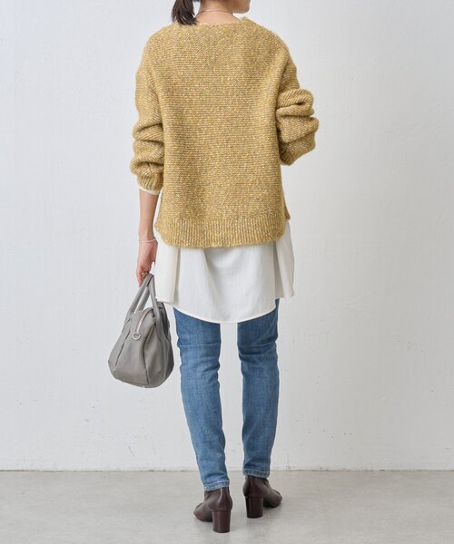 BEARDSLEY（ビアズリー）の「カラーミックスニット（ニット/セーター・レディース・ピンク/イエロー・FREE）」の7枚目の写真