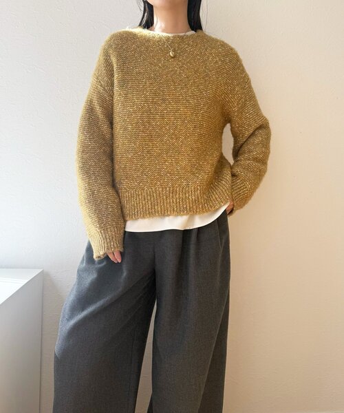 BEARDSLEY（ビアズリー）の「カラーミックスニット（ニット/セーター・レディース・ピンク/イエロー・FREE）」の8枚目の写真