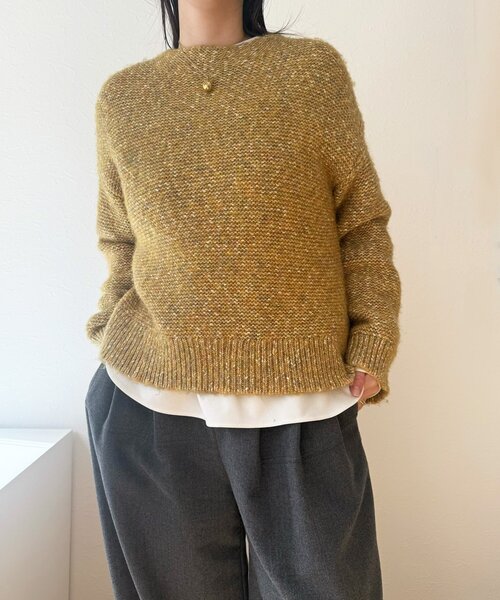 BEARDSLEY（ビアズリー）の「カラーミックスニット（ニット/セーター・レディース・ピンク/イエロー・FREE）」の9枚目の写真