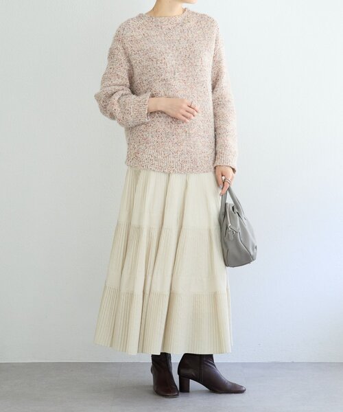 美品 BEARDSLEY ビアズリー カラーMIXヤーンプルオーバー ニット