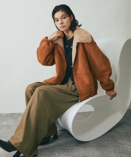 セール】リアルファー2wayムートンジャケット（ムートンコート