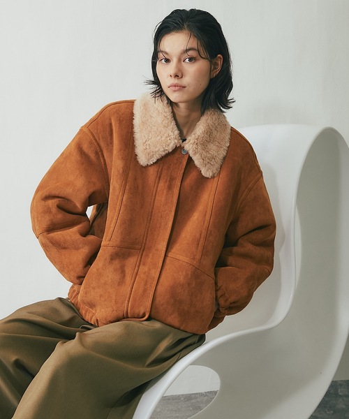 セール】リアルファー2wayムートンジャケット（ムートンコート