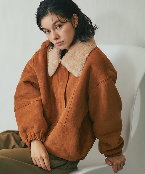 セール】リアルファー2wayムートンジャケット（ムートンコート