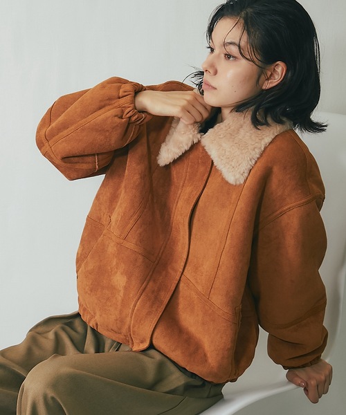 セール】リアルファー2wayムートンジャケット（ムートンコート