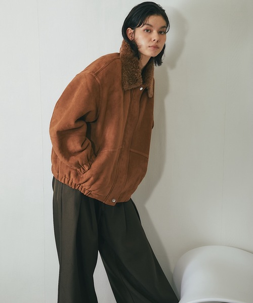 セール】リアルファー2wayムートンジャケット（ムートンコート