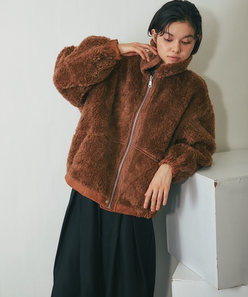 セール】リアルファー2wayムートンジャケット（ムートンコート