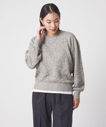パフジャガード クルーネックニット ‐ウォッシャブル‐＜A DAY IN THE LIFE＞