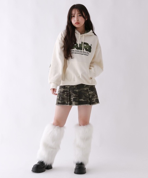 repipi armario（レピピ アルマリオ）の「【裏起毛】ベロアワッペンフーディ（パーカー・キッズ・チャコール/アイボリー/ブラック/グレー・SMALL/MEDIUM/LARGE）」の15枚目の写真