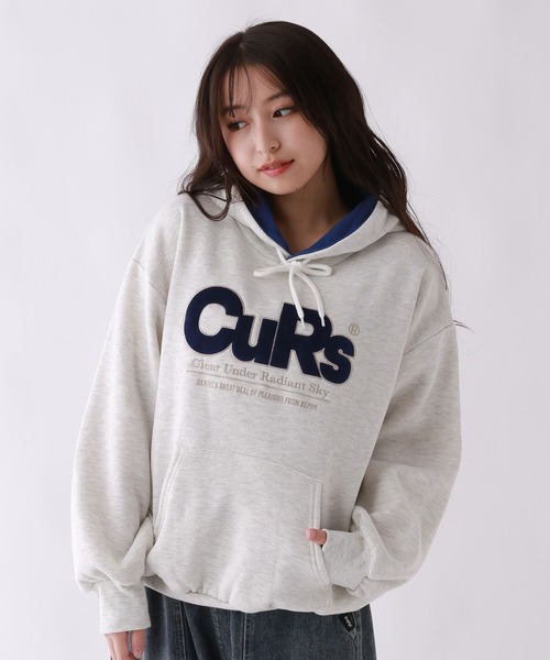 repipi armario（レピピ アルマリオ）の「【裏起毛】ベロアワッペンフーディ（パーカー・キッズ・チャコール/アイボリー/ブラック/グレー・SMALL/MEDIUM/LARGE）」の20枚目の写真