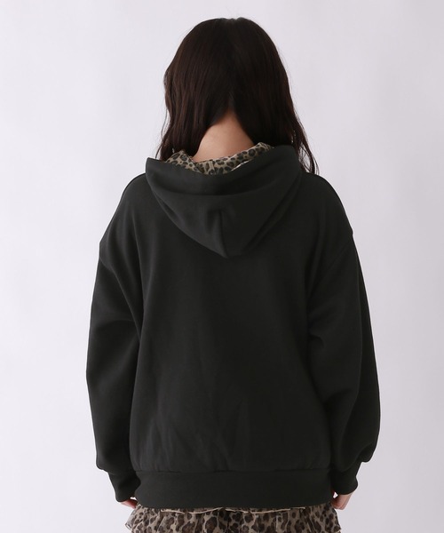 repipi armario（レピピ アルマリオ）の「【裏起毛】ベロアワッペンフーディ（パーカー・キッズ・チャコール/アイボリー/ブラック/グレー・SMALL/MEDIUM/LARGE）」の5枚目の写真