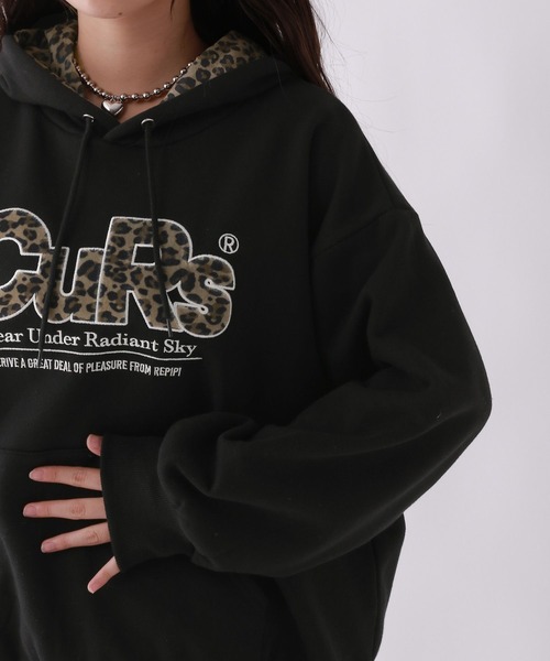 repipi armario（レピピ アルマリオ）の「【裏起毛】ベロアワッペンフーディ（パーカー・キッズ・チャコール/アイボリー/ブラック/グレー・SMALL/MEDIUM/LARGE）」の7枚目の写真