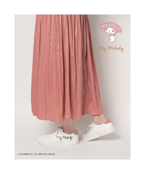 sanrio(サンリオ)の「sanrio/サンリオ シンプル ロゴ入りスニーカー 「ハローキティ、マイメロディ、シナモロール、クロミ」(スニーカー・レディース・ブラック/ピンク/グリーン/パープル/ブラック系その他/イエロー・23.0cm/23.5cm/24.0cm/24.5cm/22.5cm)」の6枚目の写真