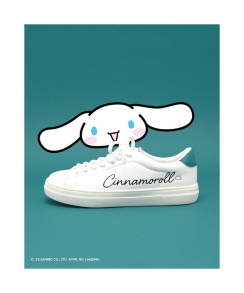 sanrio(サンリオ)の「sanrio/サンリオ シンプル ロゴ入りスニーカー 「ハローキティ、マイメロディ、シナモロール、クロミ」(スニーカー・レディース・ブラック/ピンク/グリーン/パープル/ブラック系その他/イエロー・23.0cm/23.5cm/24.0cm/24.5cm/22.5cm)」の19枚目の写真