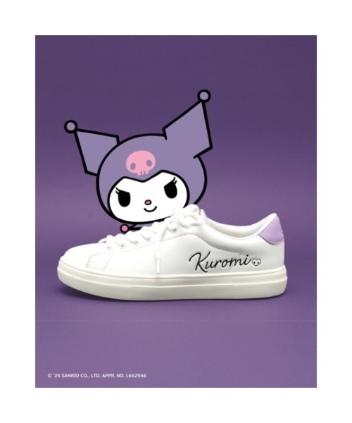 sanrio(サンリオ)の「sanrio/サンリオ シンプル ロゴ入りスニーカー 「ハローキティ、マイメロディ、シナモロール、クロミ」(スニーカー・レディース・ブラック/ピンク/グリーン/パープル/ブラック系その他/イエロー・23.0cm/23.5cm/24.0cm/24.5cm/22.5cm)」の20枚目の写真