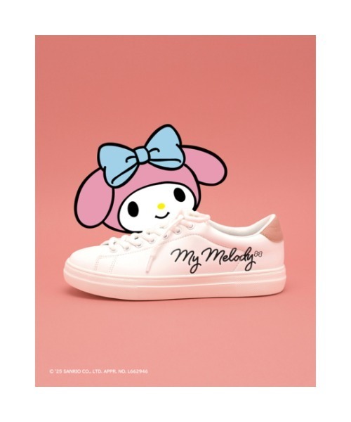 sanrio(サンリオ)の「sanrio/サンリオ シンプル ロゴ入りスニーカー 「ハローキティ、マイメロディ、シナモロール、クロミ」(スニーカー・レディース・ブラック/ピンク/グリーン/パープル/ブラック系その他/イエロー・23.0cm/23.5cm/24.0cm/24.5cm/22.5cm)」の21枚目の写真