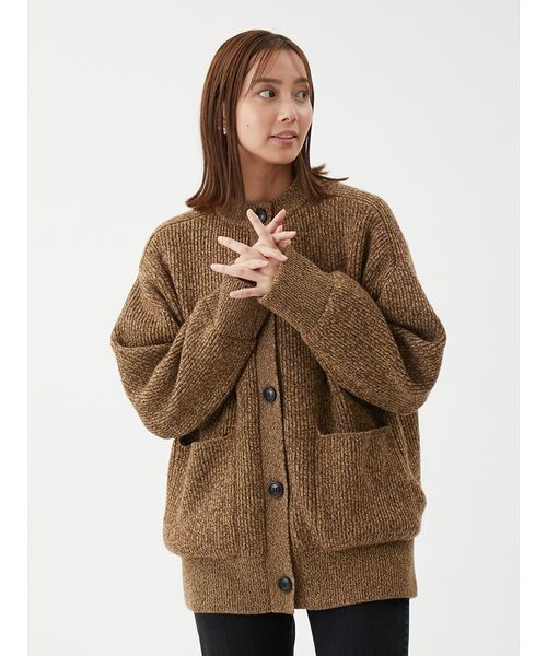 2WAYファーポケットMIXヤーンカーディガン（カーディガン/ボレロ