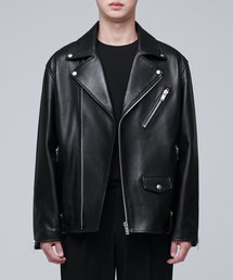 MUSINSA STANDARD（ムシンサスタンダード）の「LAMBSKIN OVERSIZED MOTORCYCLE JACKET_BLACK（ライダースジャケット）」