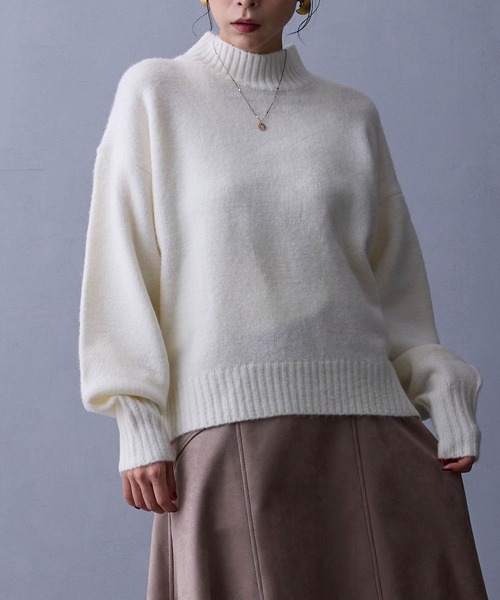 NICOLE white(ニコルホワイト)の「ハイネックニットプルオーバー NICOLE white(ニコルホワイト)の「ハイネックニットプルオーバー