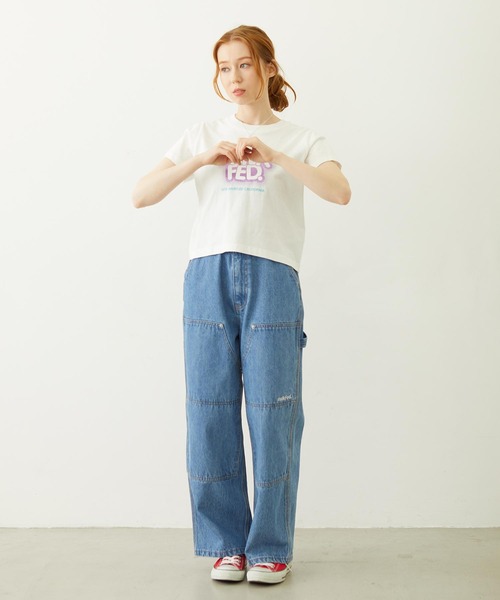MILKFED.(ミルクフェド)の「GLITTER HALFTONE LOGO COMPACT S/S TEE(Tシャツ/カットソー・レディース・ライトピンク/ブラック/ホワイト・M/S)」の13枚目の写真