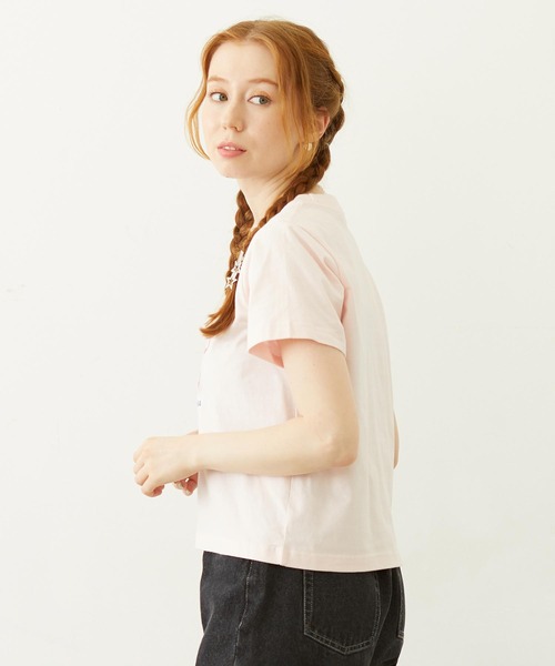 MILKFED.(ミルクフェド)の「GLITTER HALFTONE LOGO COMPACT S/S TEE(Tシャツ/カットソー・レディース・ライトピンク/ブラック/ホワイト・M/S)」の15枚目の写真