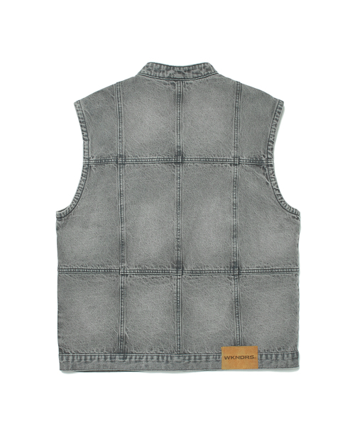 WKNDRS(ウィーキャンドース)の「PATCH WORK DENIM VEST (GREY)(ベスト・レディース・その他・MEDIUM/LARGE)」の2枚目の写真