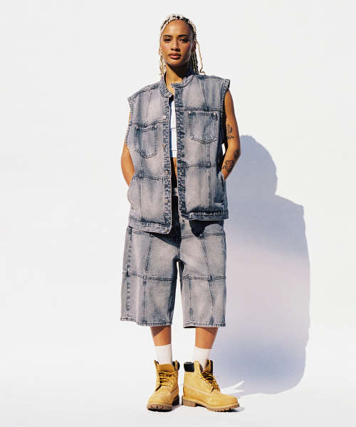 WKNDRS(ウィーキャンドース)の「PATCH WORK DENIM VEST (GREY)(ベスト・レディース・その他・MEDIUM/LARGE)」の7枚目の写真