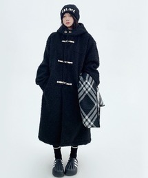 韓国」に該当するメンズのダッフルコート（ブラック/黒色系