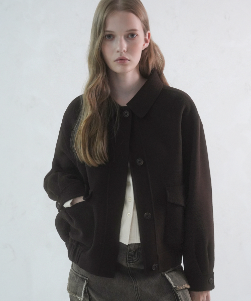 AVANDRESS(アバンドレス )の「Modern Wool Collar Jacket BLACK(ブルゾン・レディース・ブラック・FREE)」の2枚目の写真