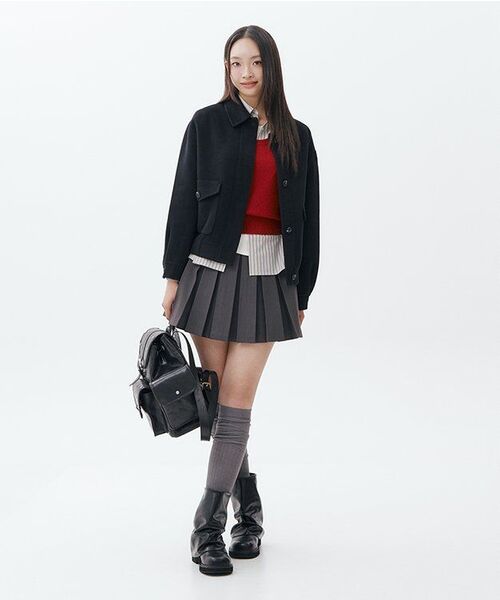 AVANDRESS(アバンドレス )の「Modern Wool Collar Jacket BLACK(ブルゾン・レディース・ブラック・FREE)」の8枚目の写真