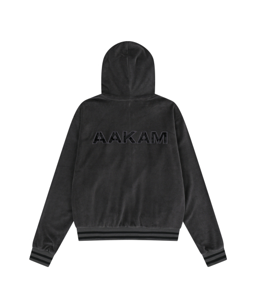 AAKAM(アーカム)の「98 Patch Velour Zip-Up Hoodie (Dark Gray)(パーカー・レディース・その他・2)」の2枚目の写真