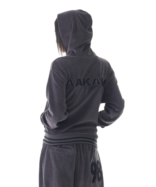 AAKAM(アーカム)の「98 Patch Velour Zip-Up Hoodie (Dark Gray)(パーカー・レディース・その他・2)」の4枚目の写真
