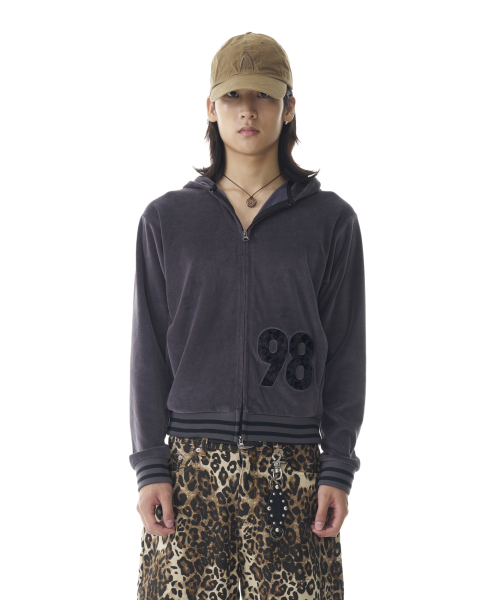 AAKAM(アーカム)の「98 Patch Velour Zip-Up Hoodie (Dark Gray)(パーカー・レディース・その他・2)」の8枚目の写真