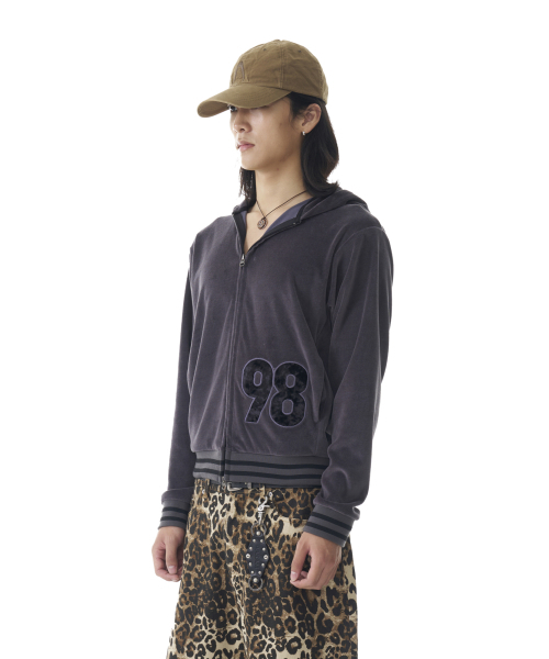 AAKAM(アーカム)の「98 Patch Velour Zip-Up Hoodie (Dark Gray)(パーカー・レディース・その他・2)」の9枚目の写真