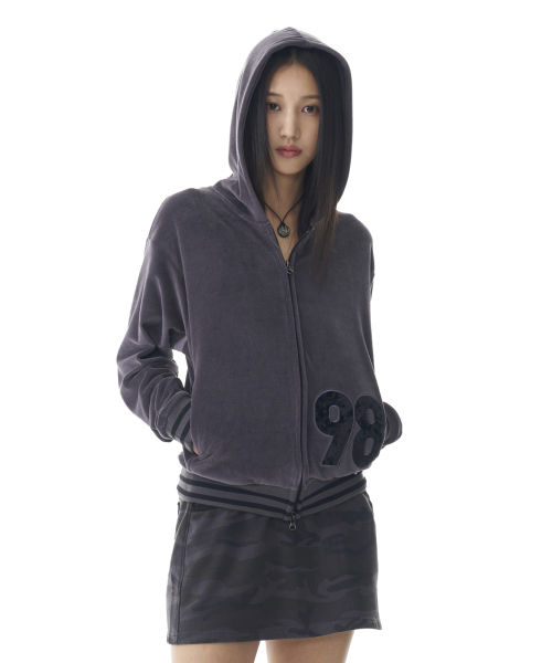 AAKAM(アーカム)の「98 Patch Velour Zip-Up Hoodie (Dark Gray)(パーカー・レディース・その他・2)」の13枚目の写真